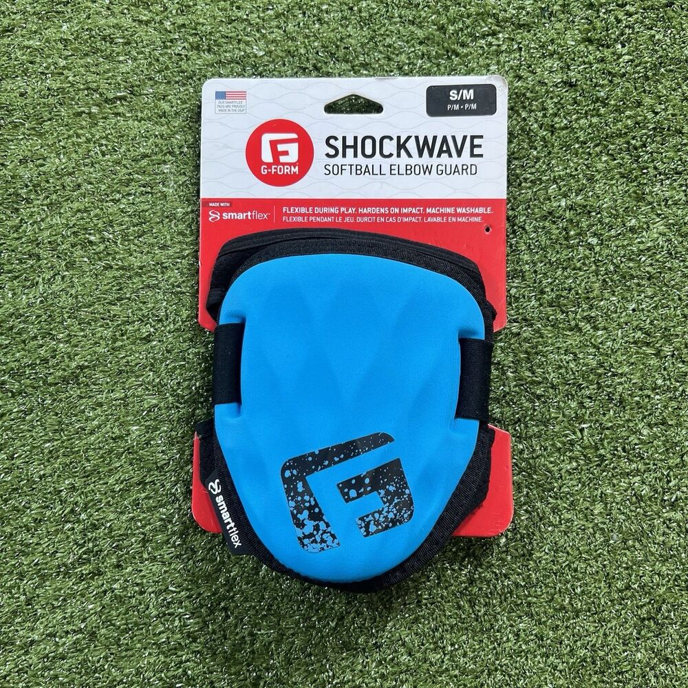 G-Form Shockwave Fast-Pitch Softball Elbow Guard Blue/Black S/M